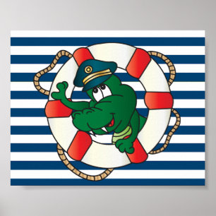 Fun Kapitein Alligator Poster