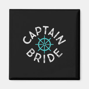Fun Kapitein Bride Nautical Wedding Matching Groom Magneet