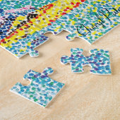 Fun Kayak Scene in Pointillism Puzzle Legpuzzel (Zijkant)