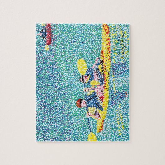 Fun Kayak Scene in Pointillism Puzzle Legpuzzel (Verticaal)