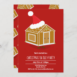 Fun kerst in uitnodiging van juli