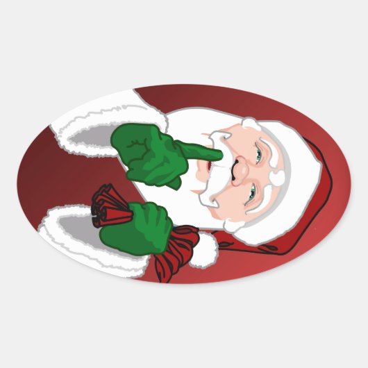 Fun Kerst stickers Cute Santa Clause Stickers (Voorkant)
