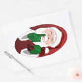 Fun Kerst stickers Cute Santa Clause Stickers (Envelop)