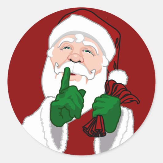 Fun Kerst stickers Cute Santa Clause Stickers (Voorkant)