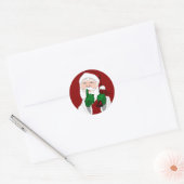 Fun Kerst stickers Cute Santa Clause Stickers (Envelop)