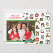 Fun Kerstdoodles Feestdagenkaart (Voorkant)