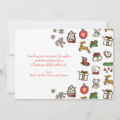 Fun Kerstdoodles Feestdagenkaart (Achterkant)