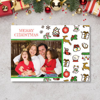 Fun Kerstdoodles Feestdagenkaart