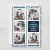 Fun kerstfoto-collage | Snowflake Feestdagenkaart (Voorkant)