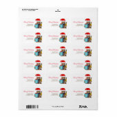 Fun Kerstfoto Modern Minimal Return Address Etiket (Full Sheet)