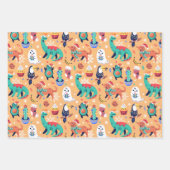 Fun Kerstmis Dinosaur Dog Parrot Avocado Cactus Inpakpapier Vel (Voorkant 3)