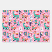 Fun Kerstmis Dinosaur Dog Parrot Avocado Cactus Inpakpapier Vel (Voorkant 2)
