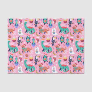 Fun Kerstmis Dinosaur Dog Parrot Avocado Cactus Tissuepapier