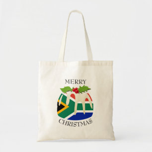 Fun Kerstmis met ZUID-AFRIKA VLAG Tote Bag
