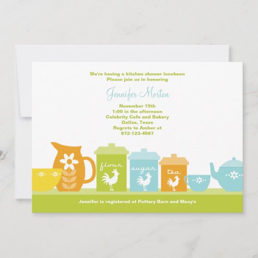 Fun  Keukenuitnodigingen Kaart (Voorkant)