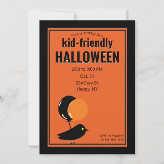 Fun Kind-Friendly Halloween Party Bargain Value Kaart (Voorkant)