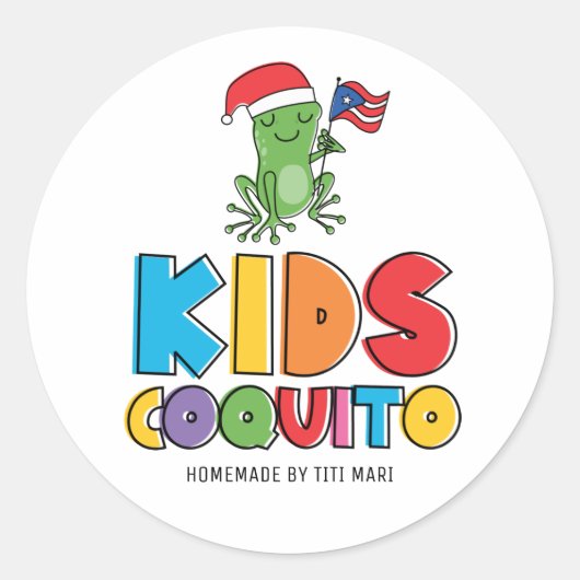 Fun Kinder Coquito Ronde Sticker (Voorkant)