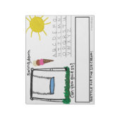 Fun Kinder Swingdown Word Game Large Notitieblok (Gedraaid)