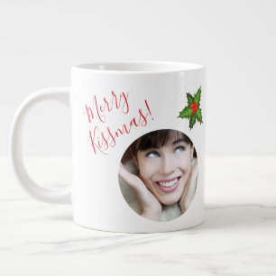 Fun "Kissmas" Romantic kerstfoto Mistletoe Extra Grote Beker