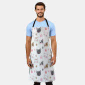 Fun Kitty Cat Pattern Schort (Gedragen)