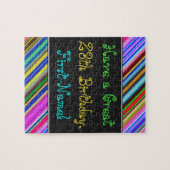 Fun, kleurrijk, 28th Birthday Puzzle Legpuzzel (Horizontaal)