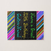 Fun, kleurrijk, 29th Birthday Puzzle Legpuzzel (Horizontaal)
