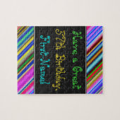 Fun, kleurrijk, 57th Birthday Puzzle Legpuzzel (Horizontaal)