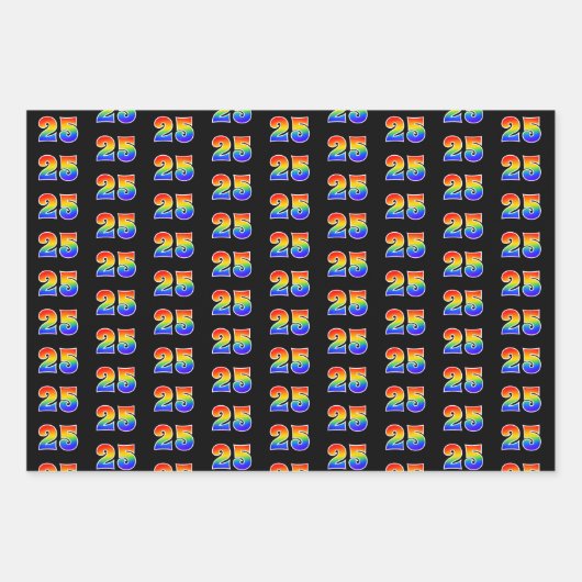Fun, kleurrijk, Rainbow Spectrum Pattern 25 Event Inpakpapier Vel (Voorkant)