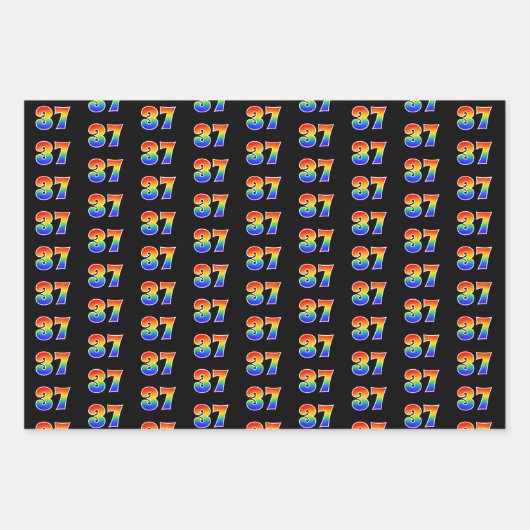 Fun, kleurrijk, regenboogpatroon 37 Event # Inpakpapier Vel (Voorkant)