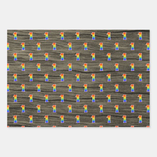 Fun, kleurrijk, regenboogspectrum Patroon 1 Event  Inpakpapier Vel (Voorkant 2)