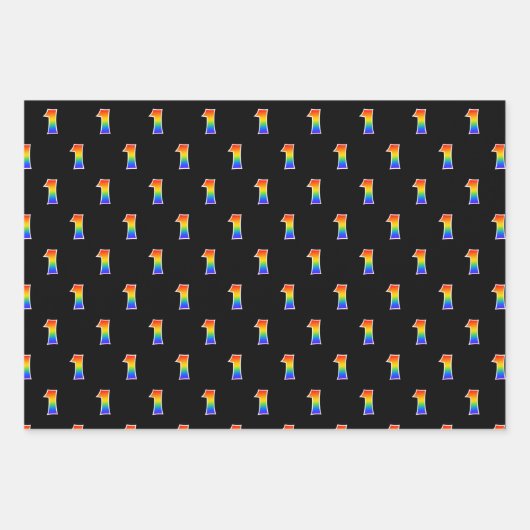 Fun, kleurrijk, regenboogspectrum Patroon 1 Event  Inpakpapier Vel (Voorkant)