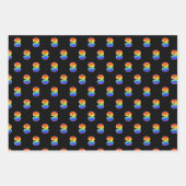 Fun, kleurrijk, regenboogspectrum Patroon 3 Event  Inpakpapier Vel (Voorkant)