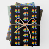 Fun, kleurrijk, regenboogspectrum Patroon 41 Event Inpakpapier Vel (In situ)