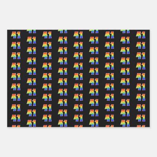 Fun, kleurrijk, regenboogspectrum Patroon 41 Event Inpakpapier Vel (Voorkant)