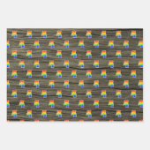 Fun, kleurrijk, regenboogspectrum Patroon 4 Event Inpakpapier Vel (Voorkant 2)