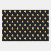 Fun, kleurrijk, regenboogspectrum Patroon 4 Event Inpakpapier Vel (Voorkant)