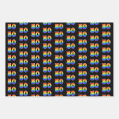 Fun, kleurrijk, regenboogspectrum Patroon 50 Event Inpakpapier Vel (Voorkant)