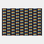 Fun, kleurrijk, regenboogspectrum Patroon 54 Event Inpakpapier Vel (Voorkant)