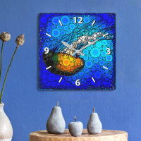 Fun, kleurrijke oceaan, kwal, foto-cirkel, kunst