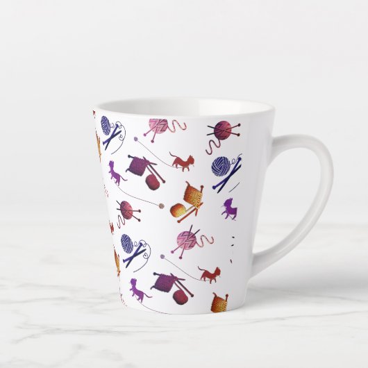 Fun Knitting Pattern Mug For Fiber Artists (Droite)