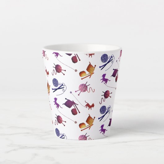 Fun Knitting Pattern Mug For Fiber Artists (Devant)