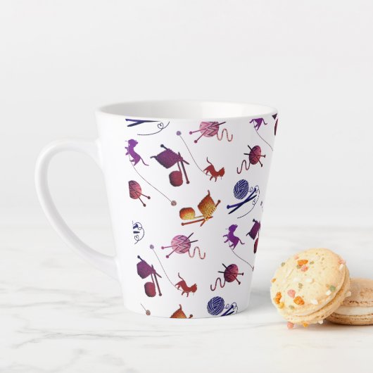Fun Knitting Pattern Mug For Fiber Artists (En situation)