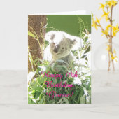 Fun Koala, Joyeux 10e anniversaire, carte (Fleur jaune)