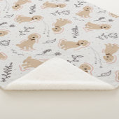 Fun Labradoodle Hand Drawn Sherpa Blanket Deken (3/4)