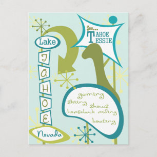 Fun Lake Tahoe Illustratie Briefkaart
