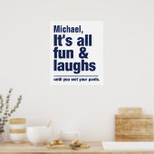 FUN & LAUGHS custom name poster (Cuisine)