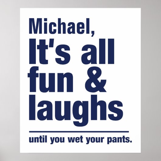 FUN & LAUGHS custom name poster (Devant)
