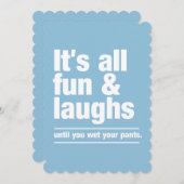 FUN & LAUGHS invitations personnalisées (Devant / Derrière)