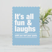 FUN & LAUGHS invitations personnalisées (Debout devant)