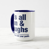 FUN & LAUGHS-mok - kies stijl en kleur Mok (Voorkant links)